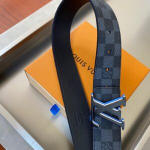 Louis Vuitton Initiales Reversible 40mm Belt Damier Graphite Black Hardware For Men