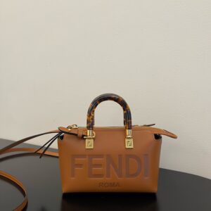Alternative view of Fendi By The Way Brown Mini Bag For Women 20.5cm/8.1in 8BS067 ABVL F0NYJ