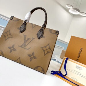Alternative view of Louis Vuitton OnTheGo MM Tote Bag 13.8in/ 35cm Monogram Reverse Canvas Gold Hardware For Women M45321