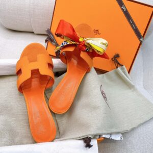 Hermes Oasis Sandal Orange For Women, Women's Shoes H151215Z 94350