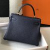 Hermes Kelly 32 Taurillon Clemence Blue Nuit Bag For Women, Women’s Handbags, Shoulder Bags 12.5in/32cm - Image 8