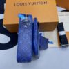 Louis Vuitton Trio Messenger Monogram Canvas And Taiga Cobalt Blue For Men, Men's Bags, Shoulder And Crossbody Bags 9.8in/ 25cm LV M30848 - Image 8