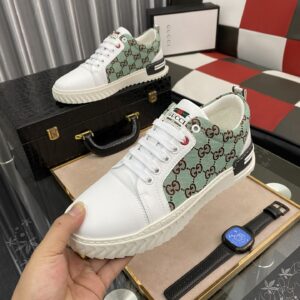 Gucci Men's GG Ace Sneaker Green And White For Men