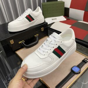Gucci Men's GG Sneaker With Web White For Men ‎669582