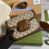 Gucci Horsebit 1955 GG Mini Bag Beige For Women, Women's Bags 8in/21cm GG - Image 4