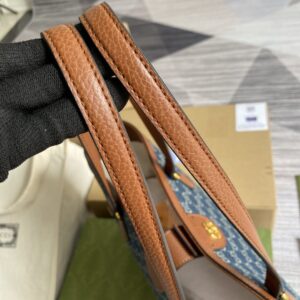 Alternative view of Gucci Ophidia GG Medium Tote Dark Blue And Ivory Eco Washed Organic GG Jacquard Denim For Women 15in/38cm GG ‎631685 2KQGG 8375
