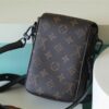Louis Vuitton S-Lock Vertical Wearable Wallet Monogram Macassar Black For Men, Men's Bags, Shoulder And Crossbody Bags 7.5in/19cm LV M81522 - Image 4