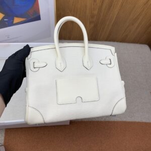 Alternative view of Hermes Birkin Cargo 25 Top Handle Bag 9.8in/ 25cm White Silver Hardware For Women