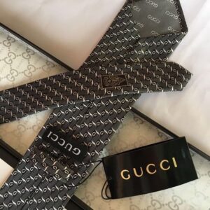 Alternative view of Gucci G Silk Jacquard Tie Dark Grey GG Men Tie