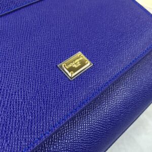 Alternative view of Dolce & Gabbana Medium Sicily Handbag In Dauphine Dark Blue For Women 10.2in/26cm DG