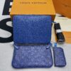 Louis Vuitton Trio Messenger Monogram Canvas And Taiga Cobalt Blue For Men, Men's Bags, Shoulder And Crossbody Bags 9.8in/ 25cm LV M30848 - Image 14