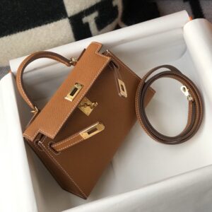 Alternative view of Hermes Mini Kelly 19 Sellier Epsom Brown Bag For Women, Women's Handbags, Shoulder Bags 7.5in/19cm