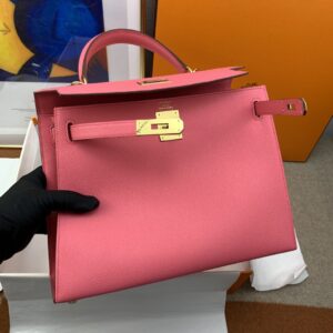 Alternative view of Hermes Kelly 28 Sellier Epsom Pink Bag For Women, Women's Handbags, Shoulder Bags 11in/28cm