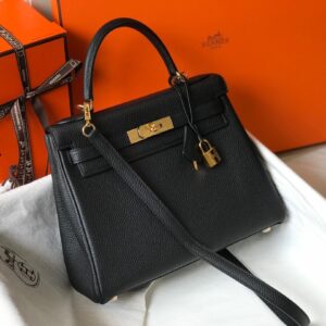 Alternative view of Hermes Kelly 28 Retourne Togo Black Bag For Women, Women's Handbags, Shoulder Bags 11in/28cm