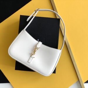Saint Laurent LE 5 À 7 Hobo Bag White Material For Women 9in/23cm YSL 6572282R20W9207