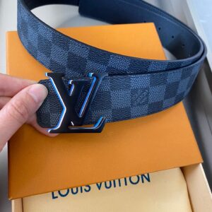 Alternative view of Louis Vuitton Initiales Reversible 40mm Belt Damier Graphite Black Hardware For Men