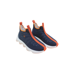 Hermes Eclair Sneakers Dark Blue/ Orange For Men H221892ZH02410