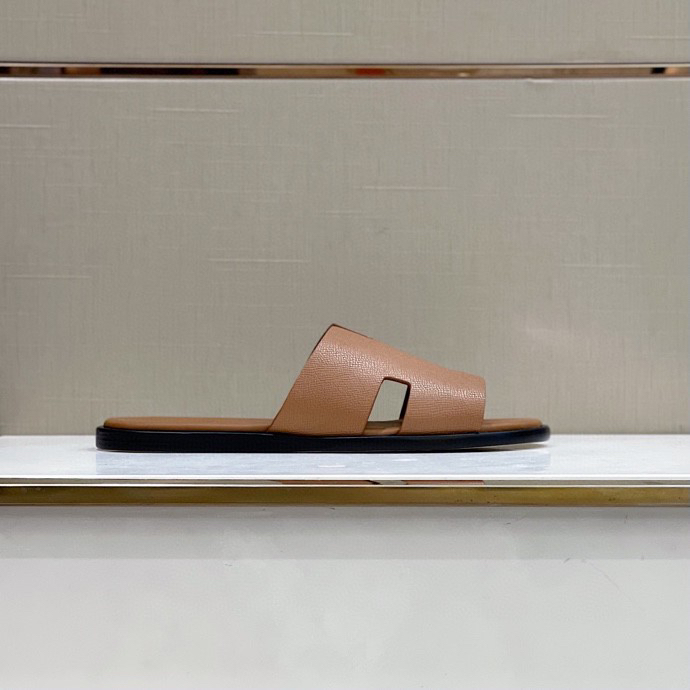 Hermes Izmir Sandals Brown For Men H041141ZH03400