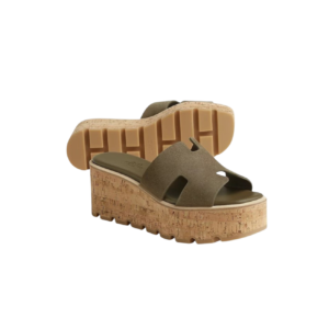 Hermes Eze 30 Sandals Vert Toundra For Women H232150Z 1R400