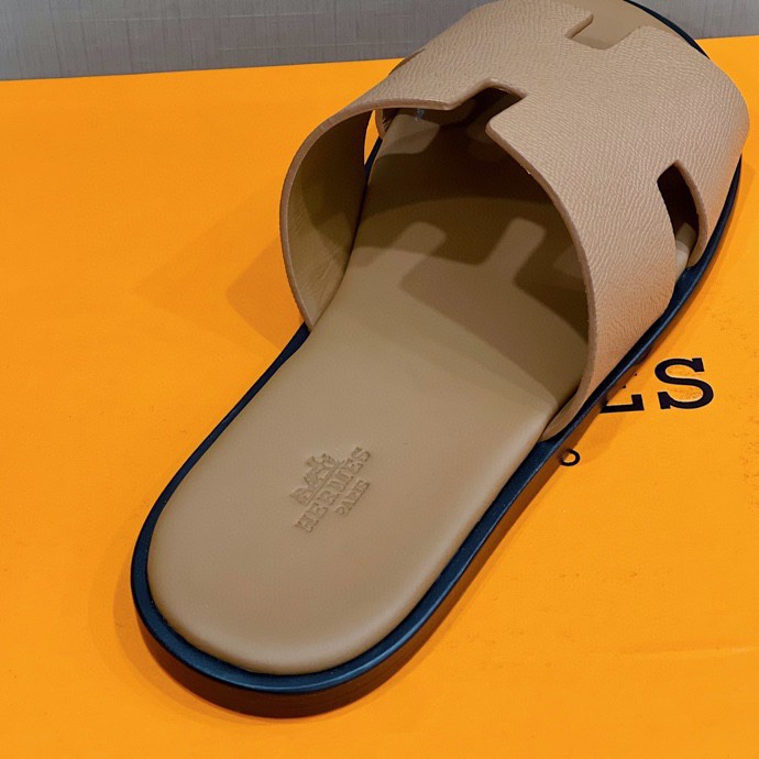 Hermes Izmir Sandals Brown For Men H041141ZH03400
