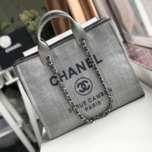 Alternative view of Chanel Shopping Small Tote Bag 15.2in/ 39cm Grey Silver Hardware For Women AS3257