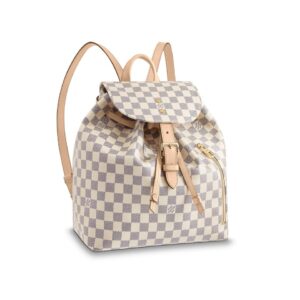 Louis Vuitton Sperone Backpack 12.2in/ 31cm Damier Azur Gold Hardware For Women N41578