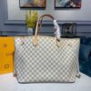 Louis Vuitton Neverfull GM Tote Bag 15.4in/ 39cm Rose Ballerine Pink Damier Azur Gold Hardware For Women N41604 - Image 3