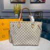 Louis Vuitton Neverfull MM Tote Bag 12.2in/ 31cm Rose Ballerine Pink Damier Azur Canvas For Women N41605 - Image 3