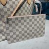 Louis Vuitton Neverfull MM Tote Bag 12.2in/ 31cm Rose Ballerine Pink Damier Azur Canvas For Women N41605 - Image 9