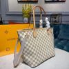 Louis Vuitton Neverfull MM Tote Bag 12.2in/ 31cm Beige Damier Azur Canvas Gold Hardware For Women N41361 - Image 5