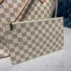 Louis Vuitton Neverfull MM Tote Bag 12.2in/ 31cm Beige Damier Azur Canvas Gold Hardware For Women N41361 - Image 7