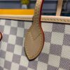 Louis Vuitton Neverfull MM Tote Bag 12.2in/ 31cm Beige Damier Azur Canvas Gold Hardware For Women N41361 - Image 9