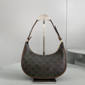 Celine Ava Bag In Triomphe Canvas Brown For Women 9in/23.5cm 193952BZJ.04LU