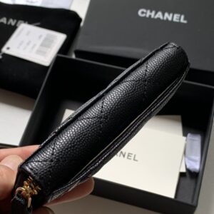 Alternative view of Chanel Zipped Coin Purse Black Bag For Women 10.9cm/4.3in