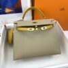 Hermes Kelly 25 Sellier Epsom Greige/Yellow Bag For Women, Women's Handbags, Shoulder Bags 10in/25cm - Image 9