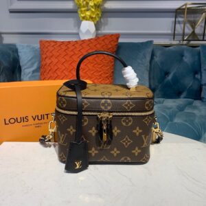 Louis Vuitton Vanity PM Monogram And Monogram Reverse Canvas By Nicolas Ghesquiere For Women, Women's Handbags, Shoulder And Crossbody Bags 7.5in/19cm LV M45165