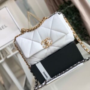 Alternative view of Chanel 19 Flap Bag Small Crossbody 10.2in/ 26cm White For Women AS1160