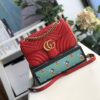 Gucci Marmont Small Matelassé Shoulder Bag Hibiscus Red Matelassé Chevron For Women 10in/26cm GG 443497 DTDIT 6433 - Image 3