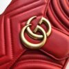 Gucci Marmont Small Matelassé Shoulder Bag Hibiscus Red Matelassé Chevron For Women 10in/26cm GG 443497 DTDIT 6433 - Image 7