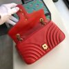 Gucci Marmont Small Matelassé Shoulder Bag Hibiscus Red Matelassé Chevron For Women 10in/26cm GG 443497 DTDIT 6433 - Image 8