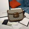 Gucci Horsebit 1955 Shoulder Bag Beige/Ebony GG Supreme Canvas With Brown For Women 9.8in/25cm GG ‎602204 92TCG 8563 - Image 2