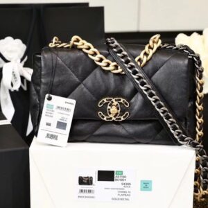Alternative view of Chanel 19 Flap Bag Small Crossbody 10.2in/ 26cm Black For Women AS1160 B04852 94305
