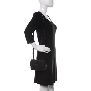 Alternative view of Chanel Flap Bag Small Crossbody 7.8in/ 20cm Black Black Hardware For Women
