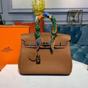 Alternative view of Hermes Birkin Top Handle Bag 11.8in/ 30cm Brown Semi Handstitched Gold Hardware For Women