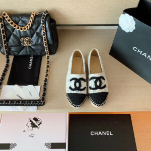 Chanel Espadrilles White/ Black For Women G29762