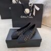 Chanel Ballerina Flats Tweed Black/Gold For Women, Women's Shoes G02819 K4311 - Image 6
