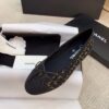 Chanel Ballerina Flats Tweed Black/Gold For Women, Women's Shoes G02819 K4311 - Image 10