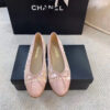 Chanel Ballerina Flats Tweed and Grosgrain Light Pink For Women, Women's Shoes G02819