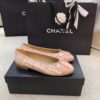 Chanel Ballerina Flats Tweed and Grosgrain Light Pink For Women, Women's Shoes G02819 - Image 5