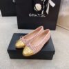 Chanel Ballerina Flats Tweed and Grosgrain Pink/Gold For Women, Women's Shoes G02819 - Image 5